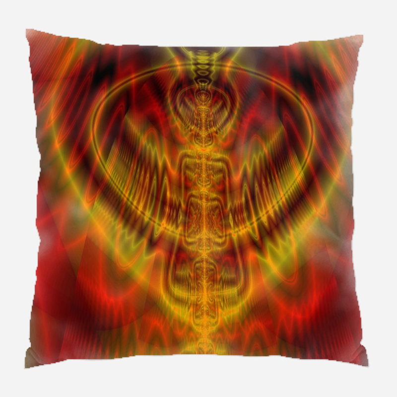 Abstract Microsuede Reversible Throw Pillow