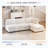 2-Seat Sectional Sofa with Hidden Storage and Ottomans-1087762237
