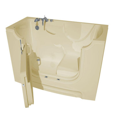 HandiTub 60'' x 30'' Soaking Fiberglass Bathtub with Faucet