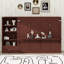 Grand lit escamotable avec rangement et tablette à hauteur réglable, cadre de lit mural avec tiroir simple-278883278
