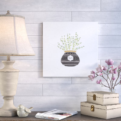 «Fine Herbs VI», reproduction de peinture à l'aquarelle sur toile tendue