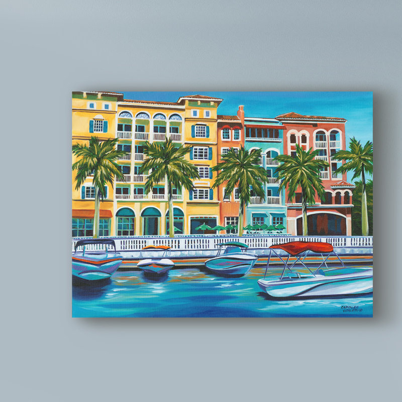 « tropical rendezvous i », reproduction de peinture à l’acrylique sur toile tendue, H 14 po x l 19 po x P 2 po