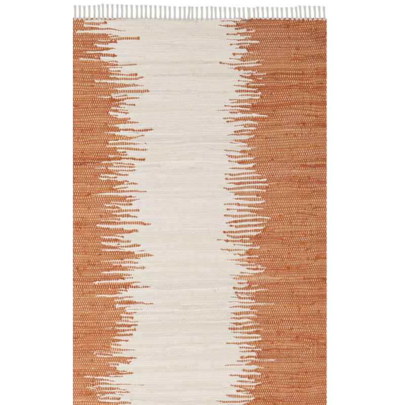 Parvin Hand Woven Cotton Striped Rug, Rectangle 4' x 6'