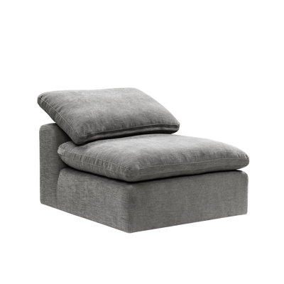 Fauteuil sans accoudoirs gris modulaire Greaney