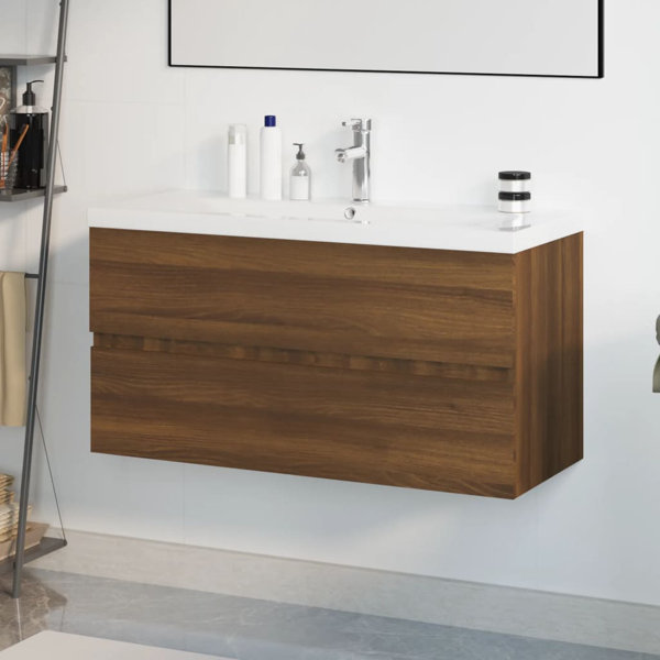 Produktbild von TRUSTMI Waschbeckenarmatur Matt Schwarz – 2 Griffe, 20,3 Cm Breit, Mit Metall-Ablaufgarnitur