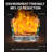 Cyberpit One Pro 25 Inch Smokeless Fire Pit, W/Pull-Out Ash Pan, Portable Outdoor Firepits, Carry Handle For Backyard Patio Camping, Stainless Steel-4868329-4868325