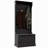 28" 3-In-1 Entryway Hall Tree With Storage Bench, Coat Rack With Four Hooks And Shoe Storage, Black
