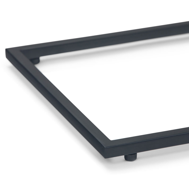 Black Metal Rectangular Tray Top C Side Table