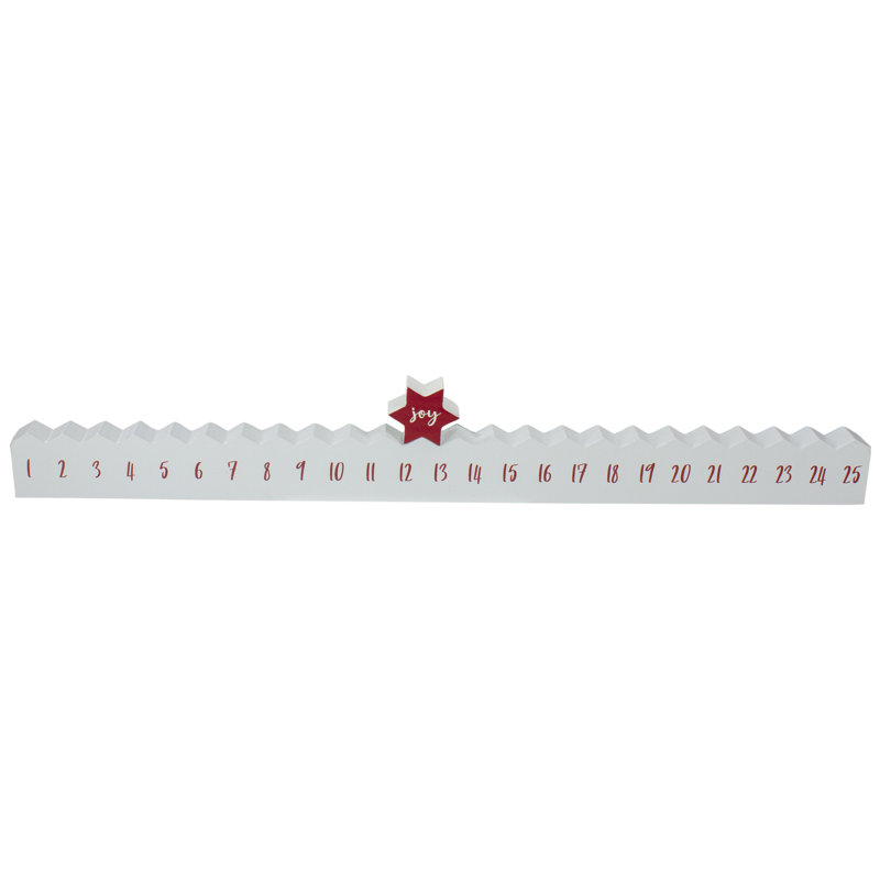 Décoration de compte à rebours de Noël 24 "Joy" rouge et blanc