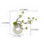 15" Artificial Tree With White Ceramic Base Vase Faux Plastic Plant Decor Art Indoor