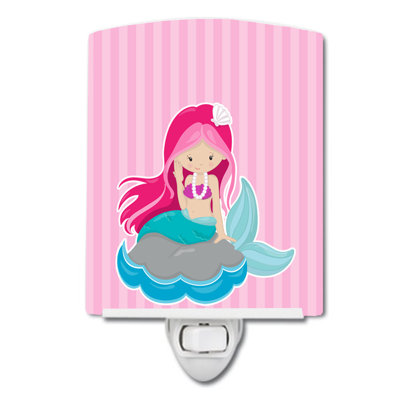 Beach Mermaid Hair 3 Ceramic Night Light
