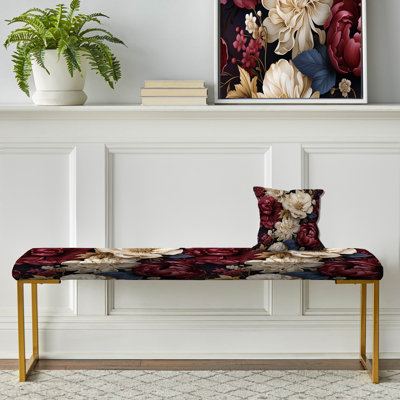 Banc rembourré or