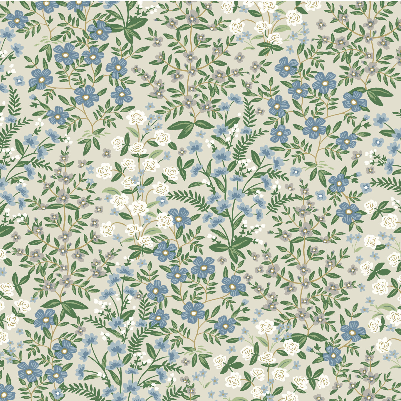 Wildwood Garden Wallpaper Roll, Beige/Green