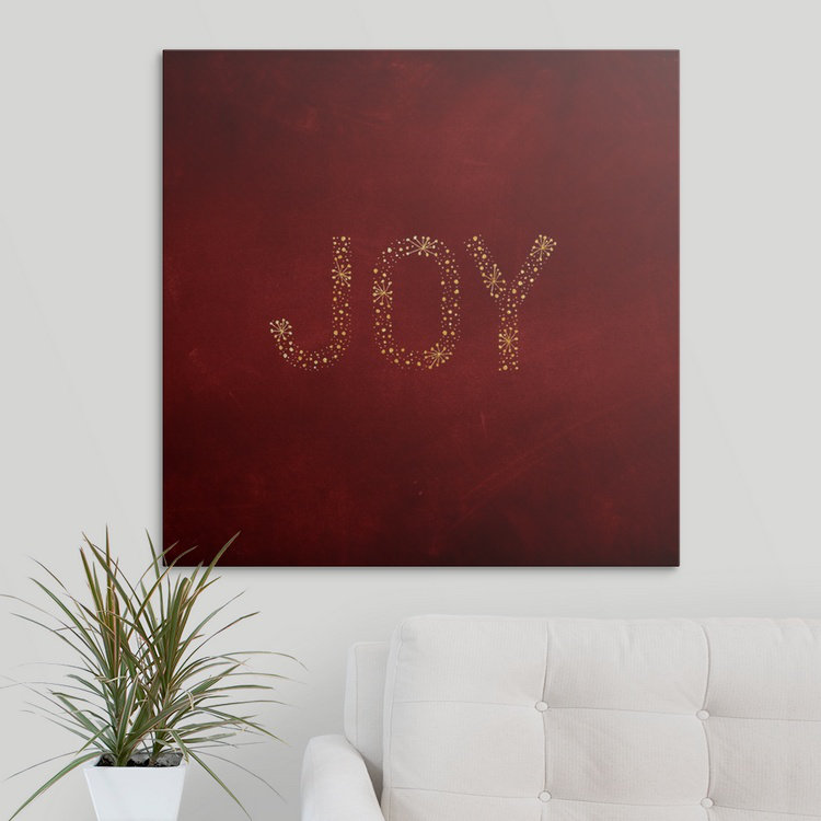 «Thuc Joy Starburst Red», art textuel, H 35 po x l 35 po x P 1,5 po, Toile