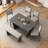 6-Piece Retro Dining Table Set For 6, 60 Inch Wood Kitchen Table And Chairs With Bench, Trestle Base For Versatile Use