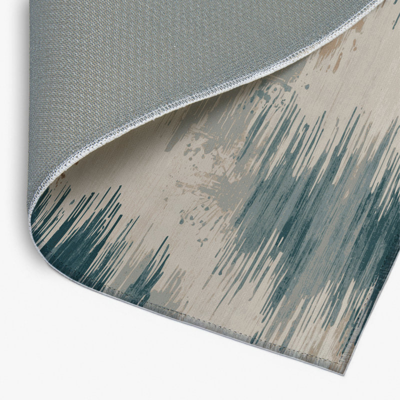 Watercolor Beige Indoor and Outdoor Area Rug, Rectangle 2' x 3'