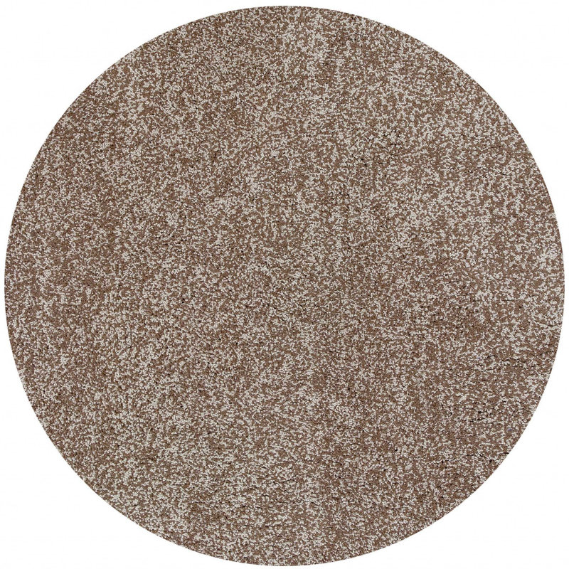 Beige Heather Plain Indoor Area Rug, Round 8'