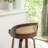 Leeana Mid-Century Modern Rattan Bar Stools With Upholstered Seat（Set Of 4)-2033474111-2033474098