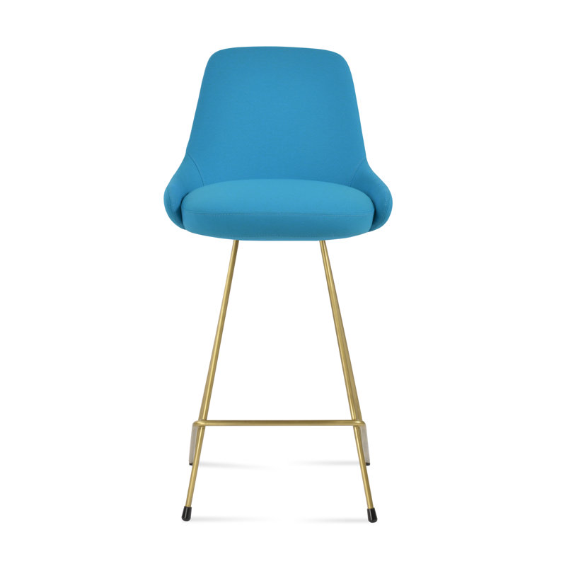 Tabouret de comptoir pour chat Gazel, Tabouret de comptoir (siège d'une hauteur de 27,5, Silver/Off White