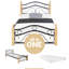 Metal 90 x 200cm Slatted Frame-1860836243