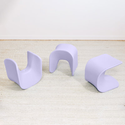 ECR4Kids Wave Seat Perch Stool, 14in - 15.1in Seat Height, Flexible Seating, 2-Pack