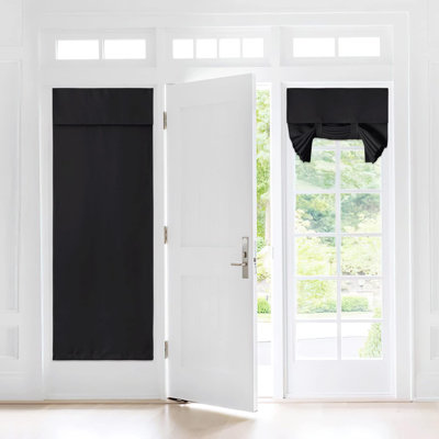 NICETOWN Door Curtains, Privacy Thermal Insulated Tie up Glass Shades, Easy to Install Front Door Curtain, 1 Panel