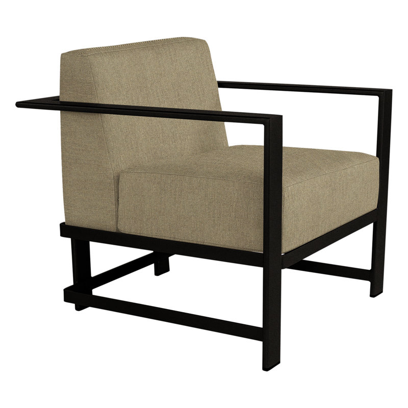 Studio Outdoor Lounge Chair, Carbon Black, Sahara Cafe