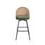 Swivel Upholstered Chenille Bar Stool-2003557765