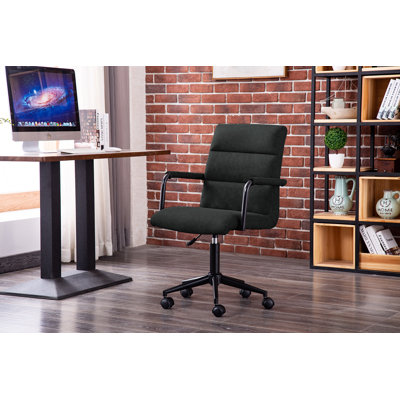 Chaise de bureau en similicuir avec base en acier Stephanie
