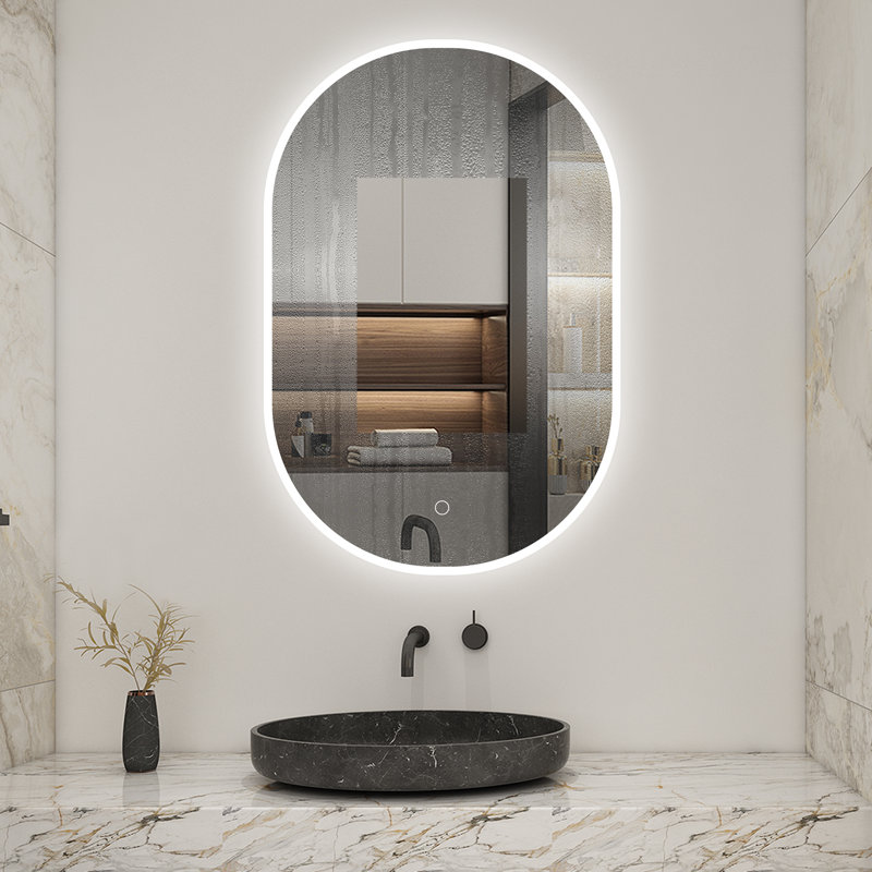 Burkell Oval Mirror, 90cm H x 60cm W
