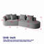 Canapé modulaire modulaire en chenille 4 places l 116 po x P 36 po x H 32 po Modern