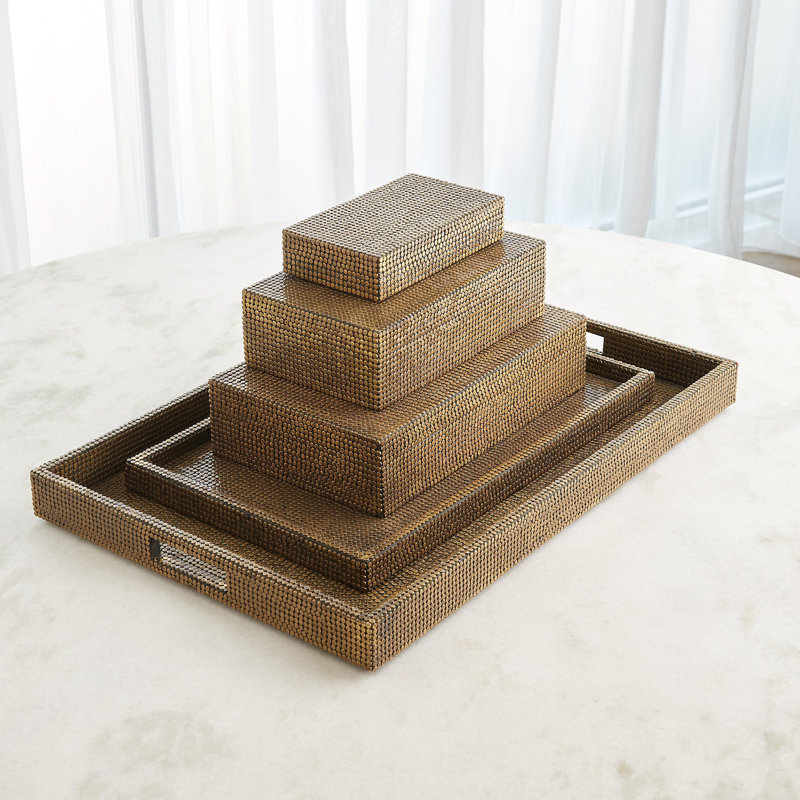 Handmade Decorative Box, 3.5" H x 12.25" W x 7.25" D