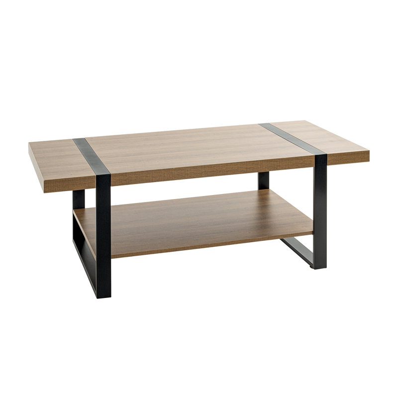 Esco Sled Coffee Table with Storage, Oak