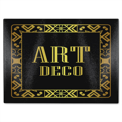 Art Deco Glass Chopping Board