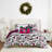 Southshore Fine Linens Merry Town Reversible Quilt Bedding Set, 100 GSM Double-Brushed Microfiber, 6-Piece with Decorative Pillow and Accent Covers, King / California King-629219296
