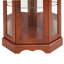 Armoire de coin avec lumières, tablettes en verre trempé, dos en miroir et vitrine-572389596
