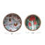 Enameled Mango Wood Bowls With Woodland Flora/Fauna Pattern