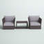 Ensemble de conversation pour 2 personnes avec coussins Annia Wicker