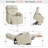 Dual Motor Lay Flat Power Recliner Lift Chair with Heat and Massage, Faux Leather-1014682556