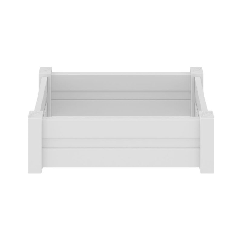 White Vinyl Raised Garden Bed with Reinforced Rails