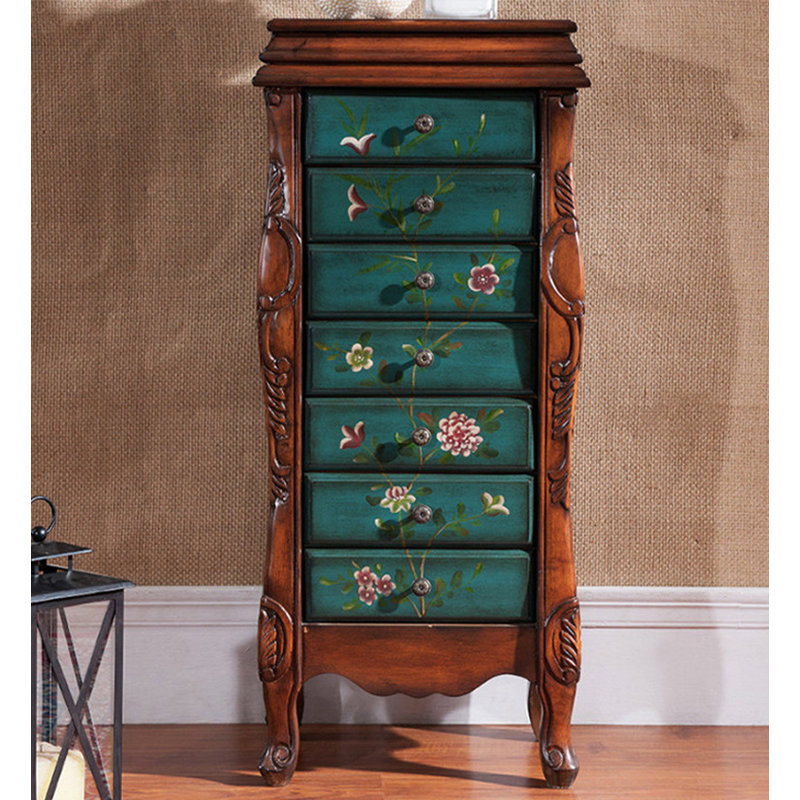 Armoire à bijoux avec miroir American