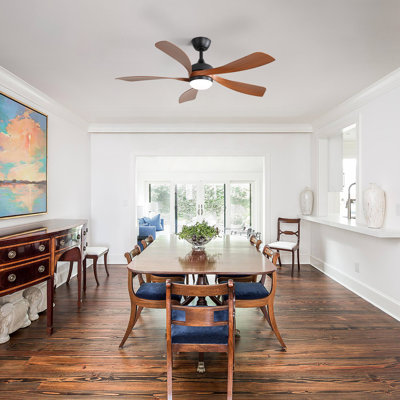 Damecia 52'' Modern Ceiling Fan with LED Light and Remote Control