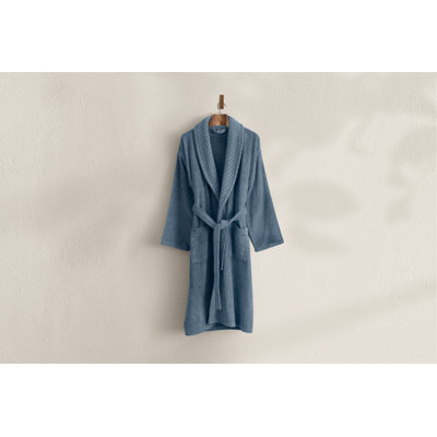 Cotton Mid-Calf Bathrobe with Pockets