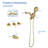 3 Handle Tub Shower Faucet Set Shower System with Tub Spout Kit-93055623