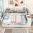 Multifunctional Wooden Daybed with Built-in Desk, Side Storage Shelves and Drawers-1302649863-1302649857