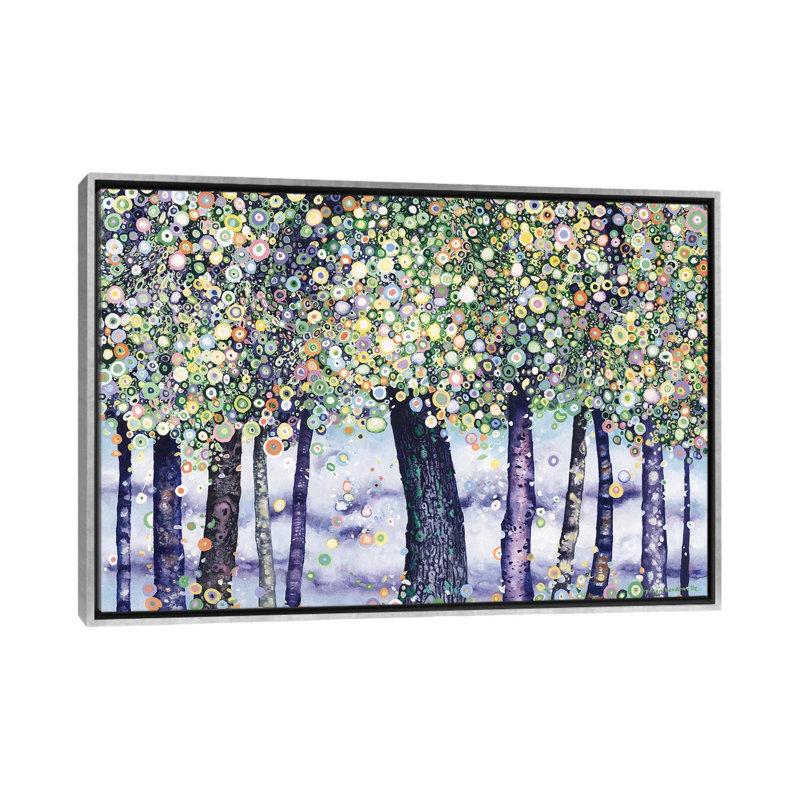 «Soiree» par Maggie Vandewalle - reproduction d'art, H 40 po x l 60 po x 1,5 po, Toile avec cadre argenté, Pas de tapis