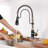 Bolden CASAINC 1.8 GPM Spring Neck Pull Down Kitchen Faucet with Deck Plate-93965568