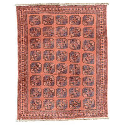 Hand Knotted Wool Area Rug in Multi