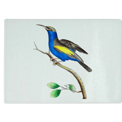 Tempered Glass Creeper Bird Chopping Board