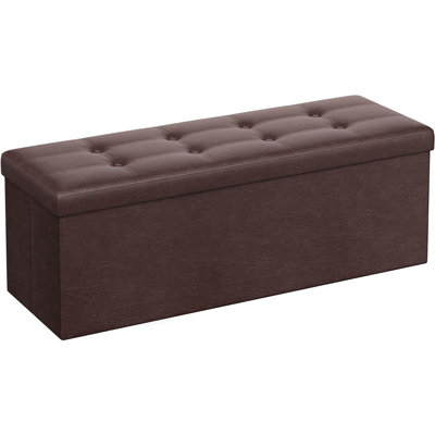 43 Inches Folding Storage Ottoman Bench